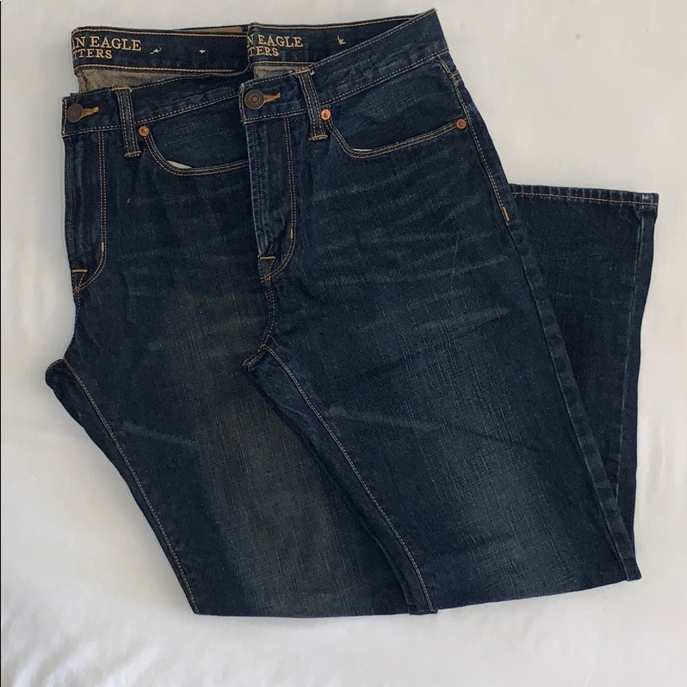 Two pairs American Eagle Slim Straight Jeans